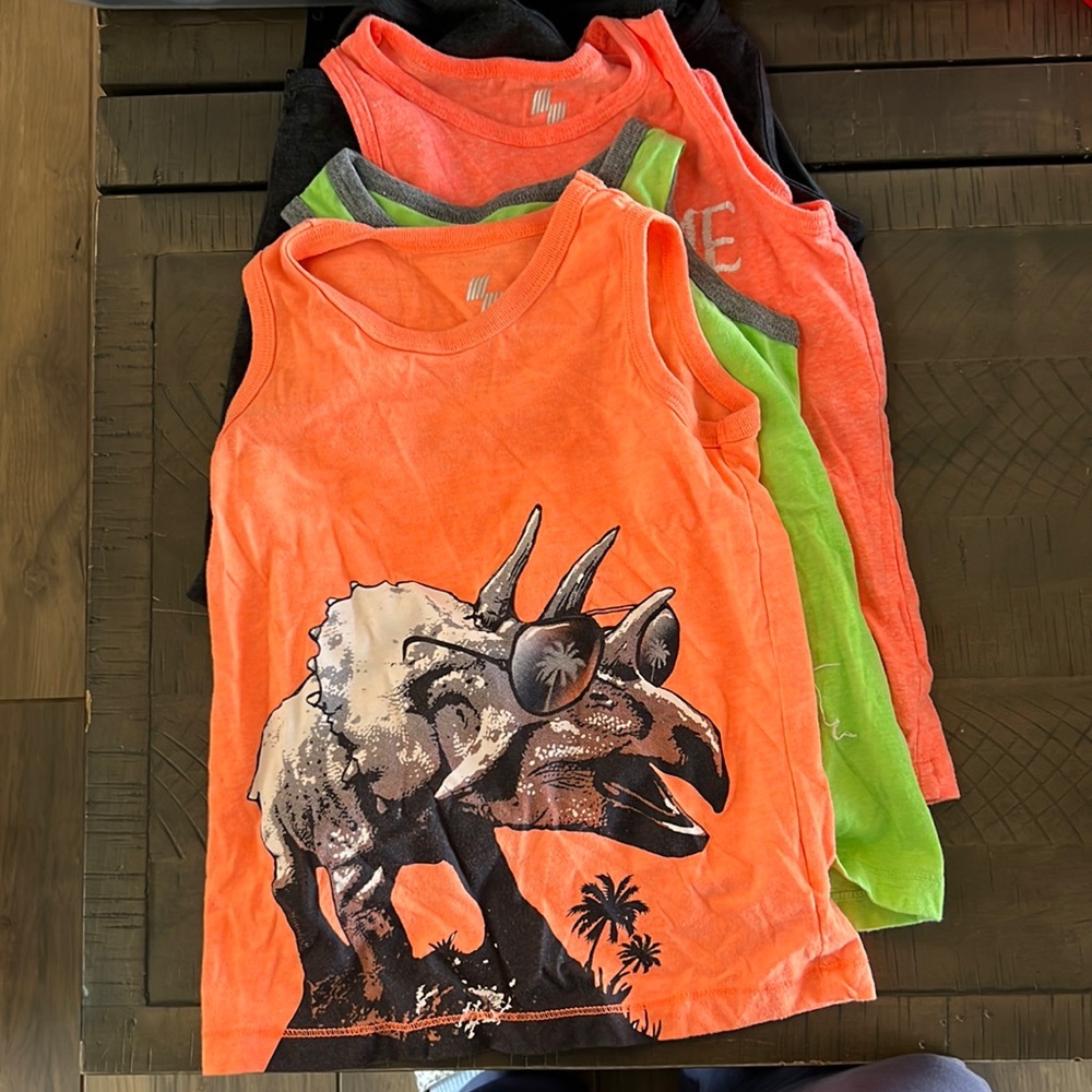 Set of 4 tanks for boys.